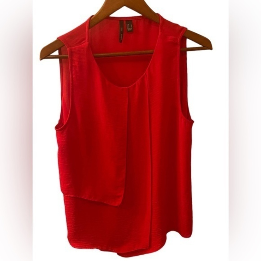 MNG Red Sleeveless Blouse Size Medium
